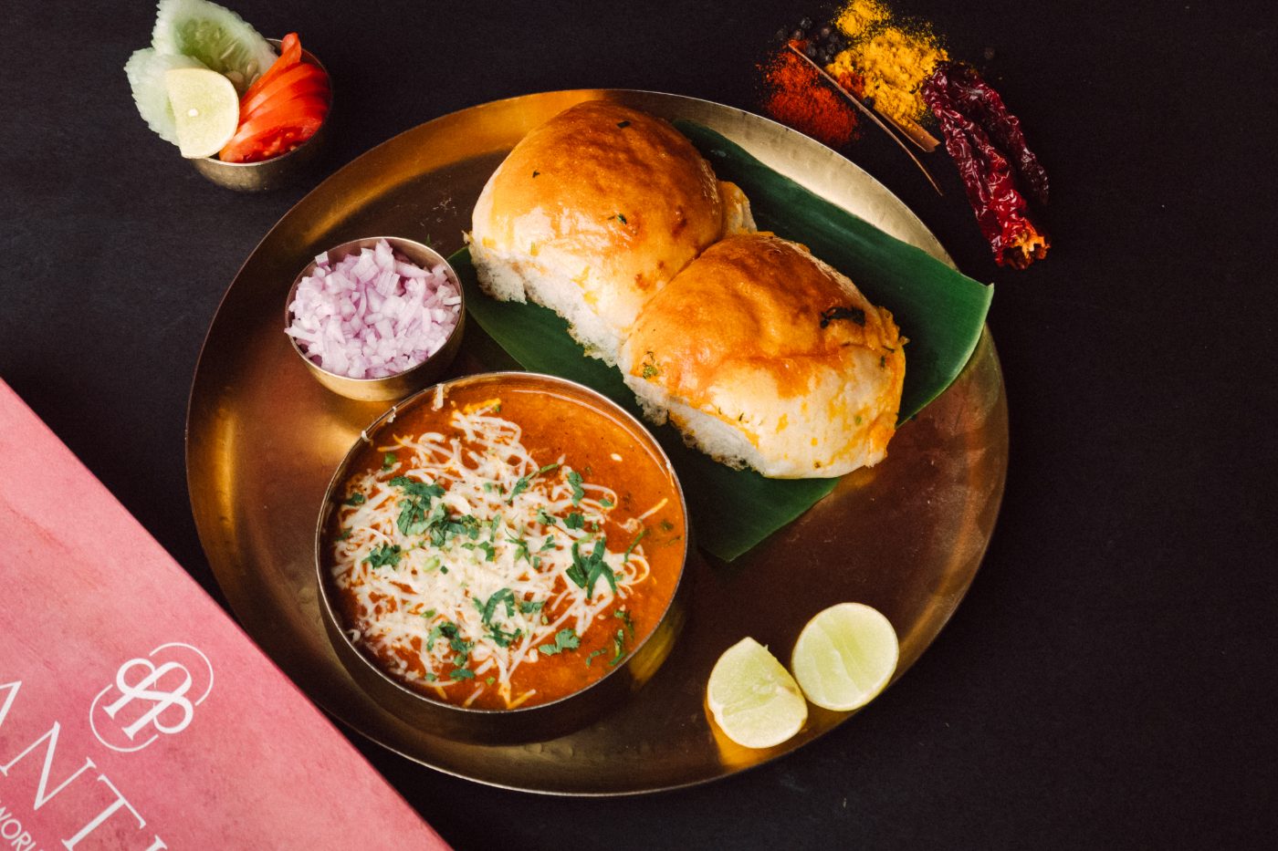 Cheese pav bhaji with buttered pav at Anantha Veg World, Mira Bhayandar