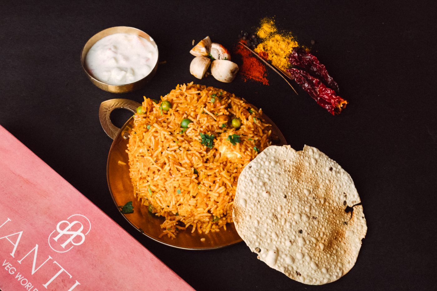 Tawa pulao made fresh to order with Mumbai masala at Anantha Veg World